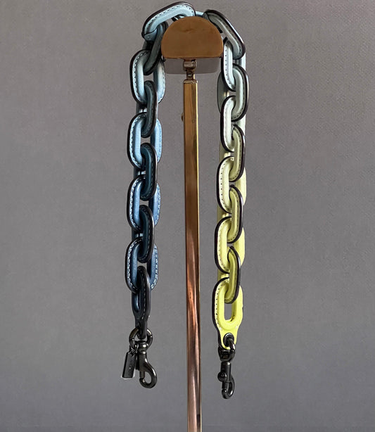 Coach Leather Covered Short Chain Strap