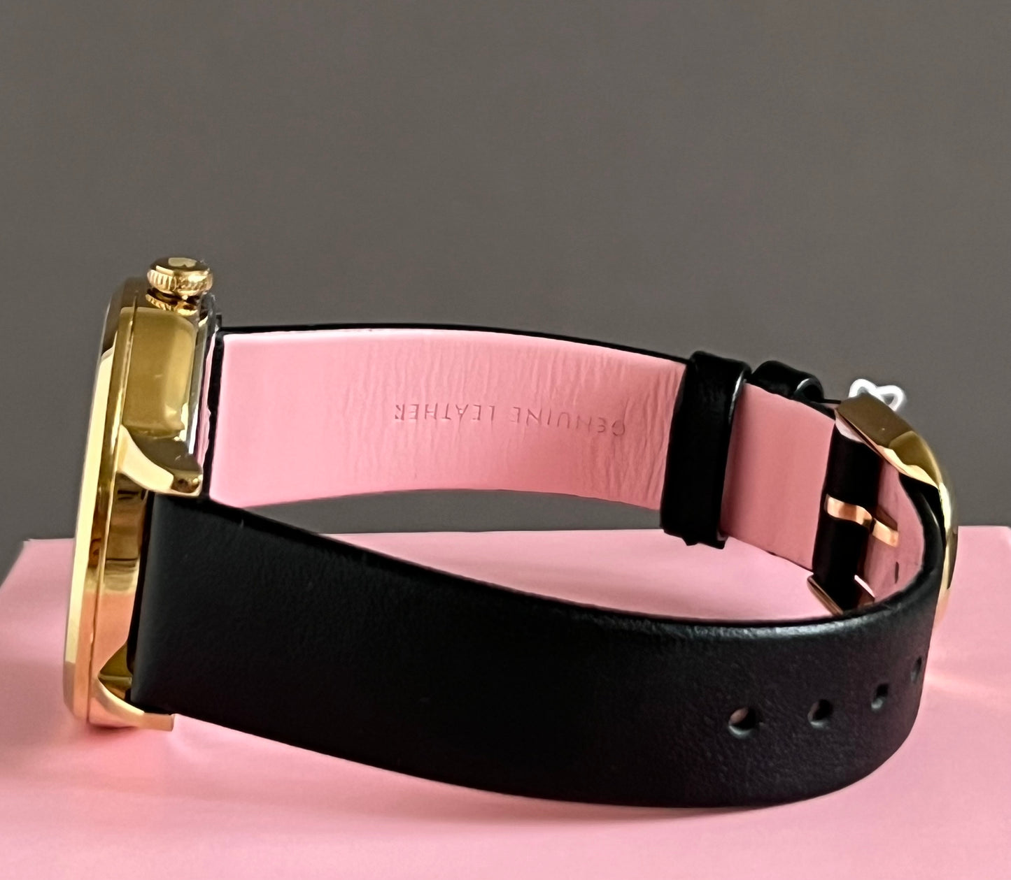 Kate Spade Metro Dot Black Leather Watch