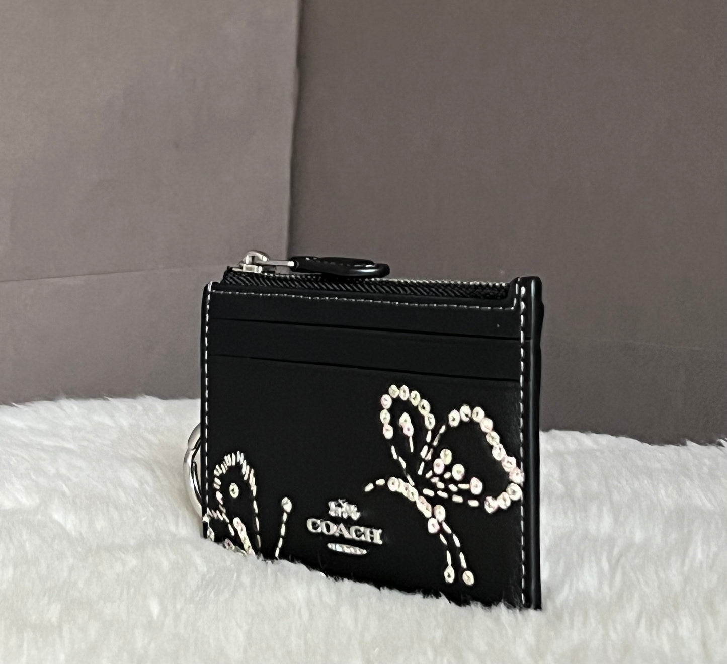 Coach Mini ID Card Case In Butterfly Print