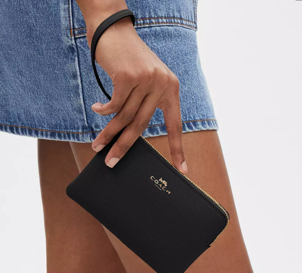 Coach Corner Zip Wristlet