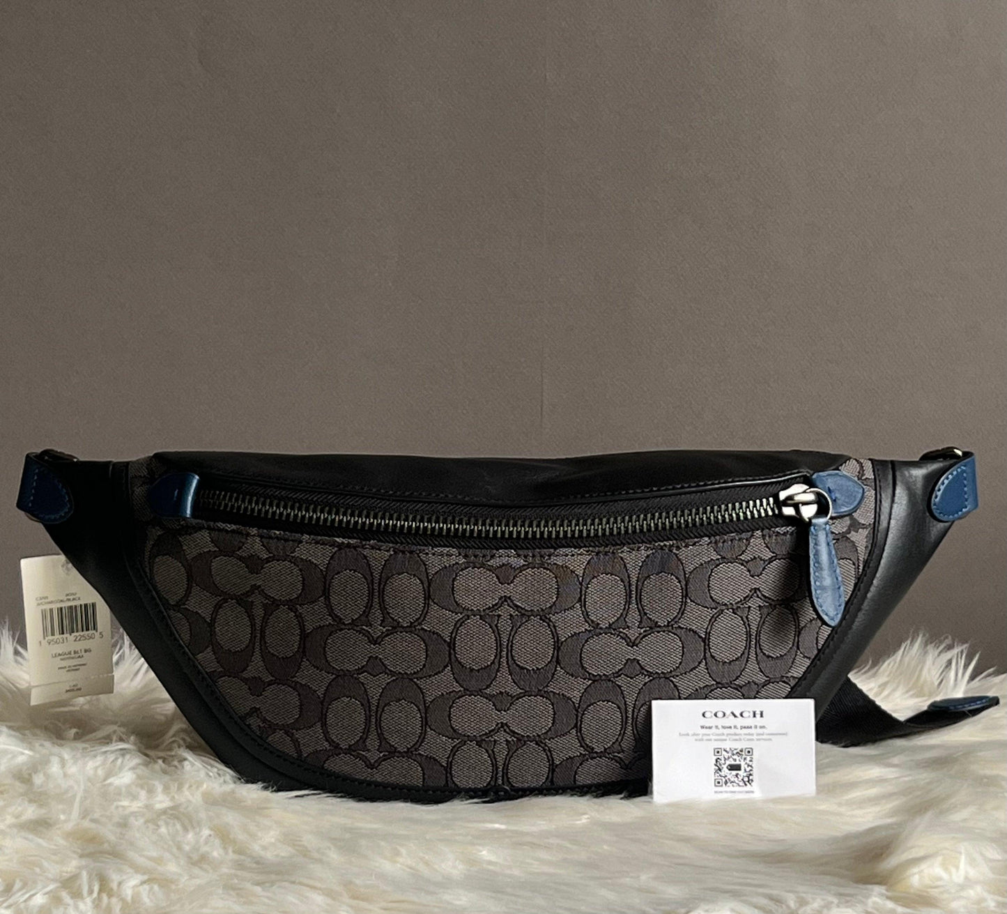 Coach League Belt Bag in Signature Jacquard