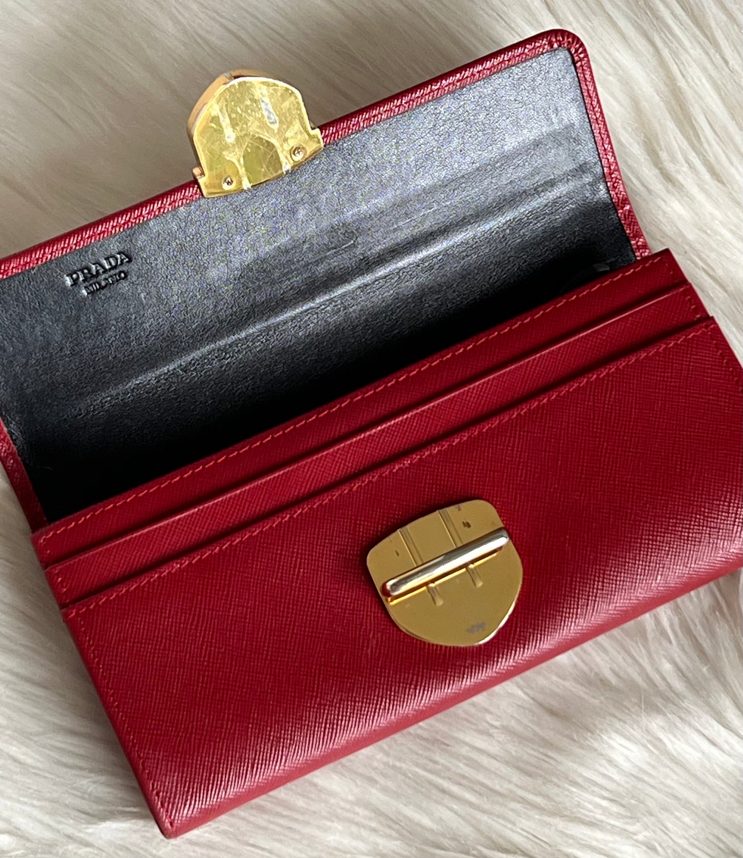 Prada Saffiano Long Wallet