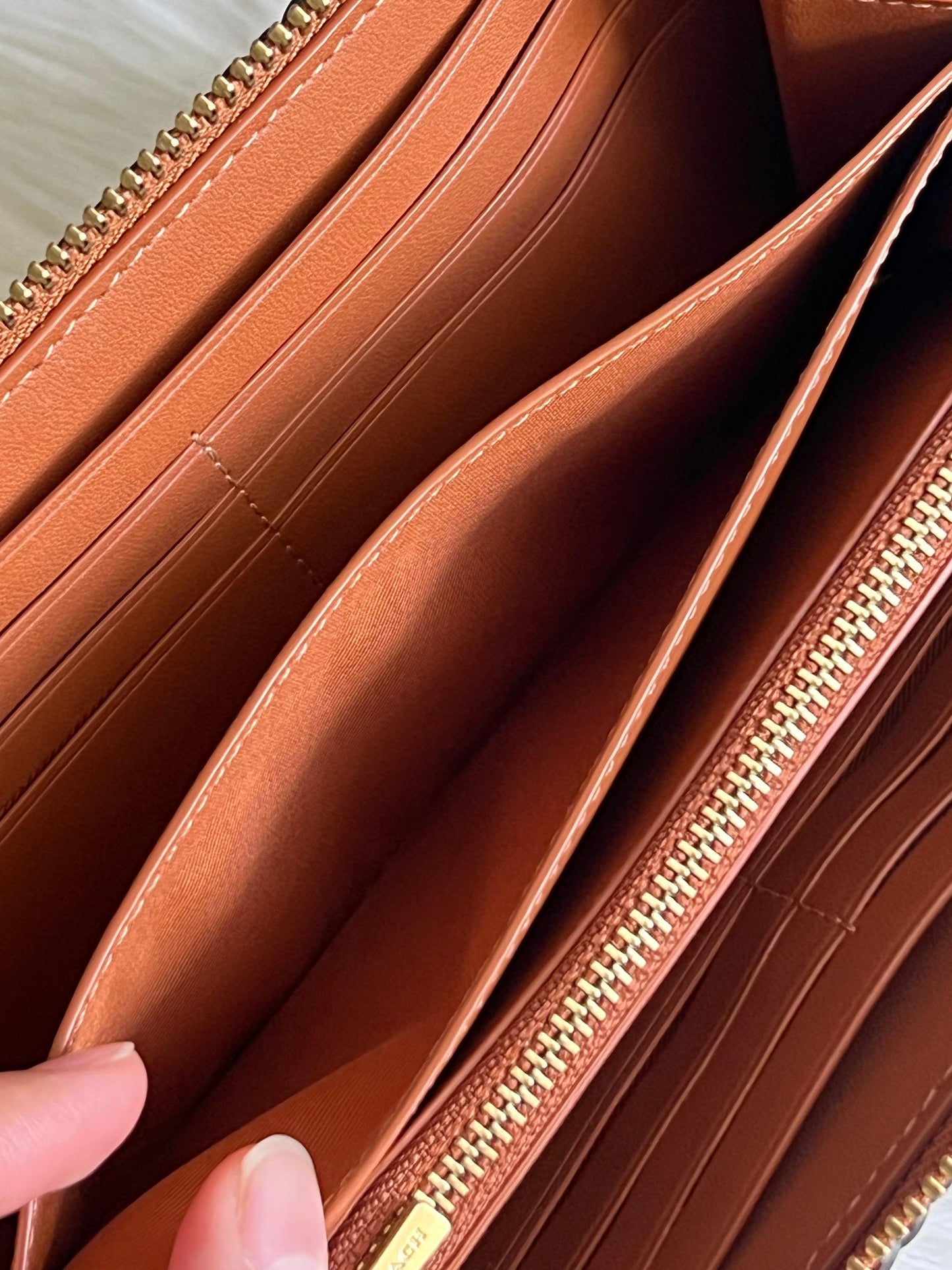 Coach Accordion Zip Wallet with Braid