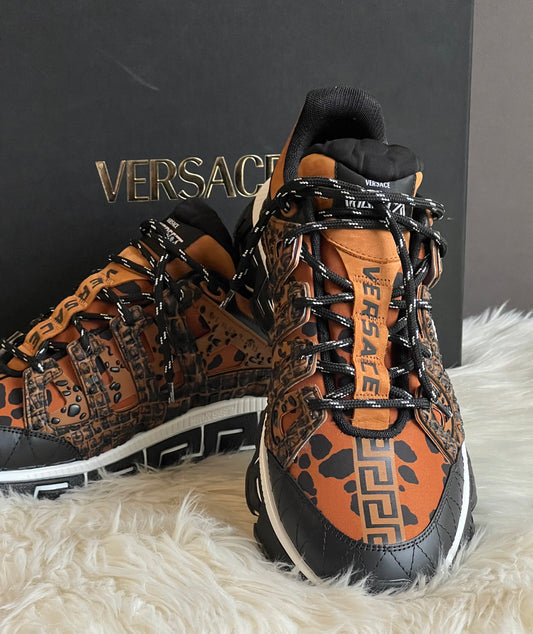 Versace Sneaker Vitello Stampa Dalmata Mix Material