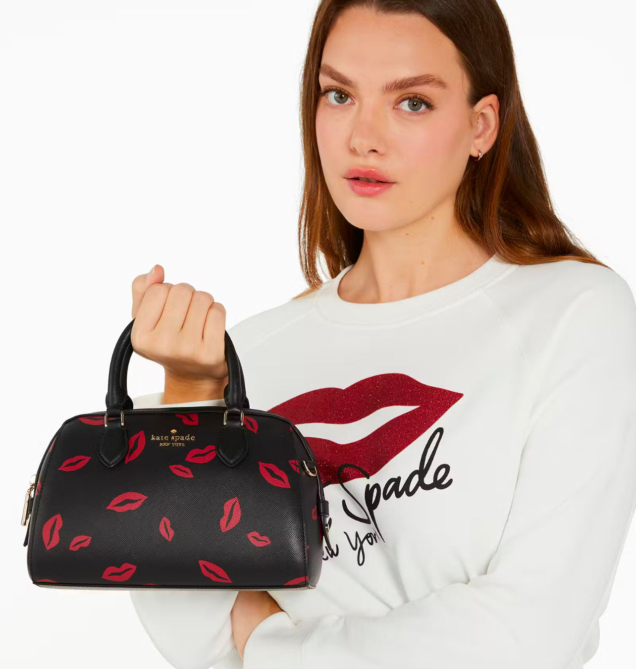 Kate Spade Madison Lip Toss Duffle Crossbody
