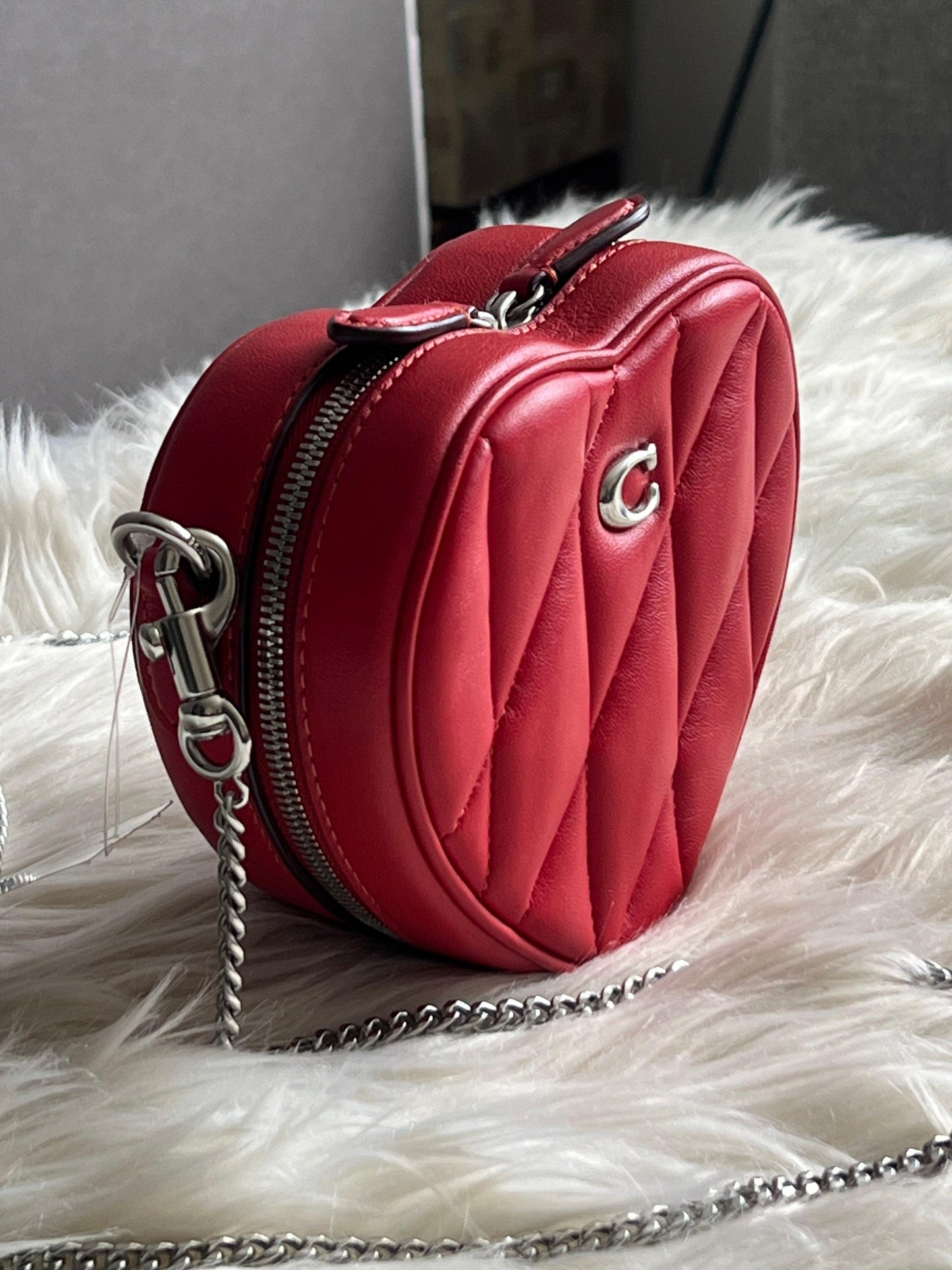 Coach Heart Crossbody 14 with Pillow Quilting