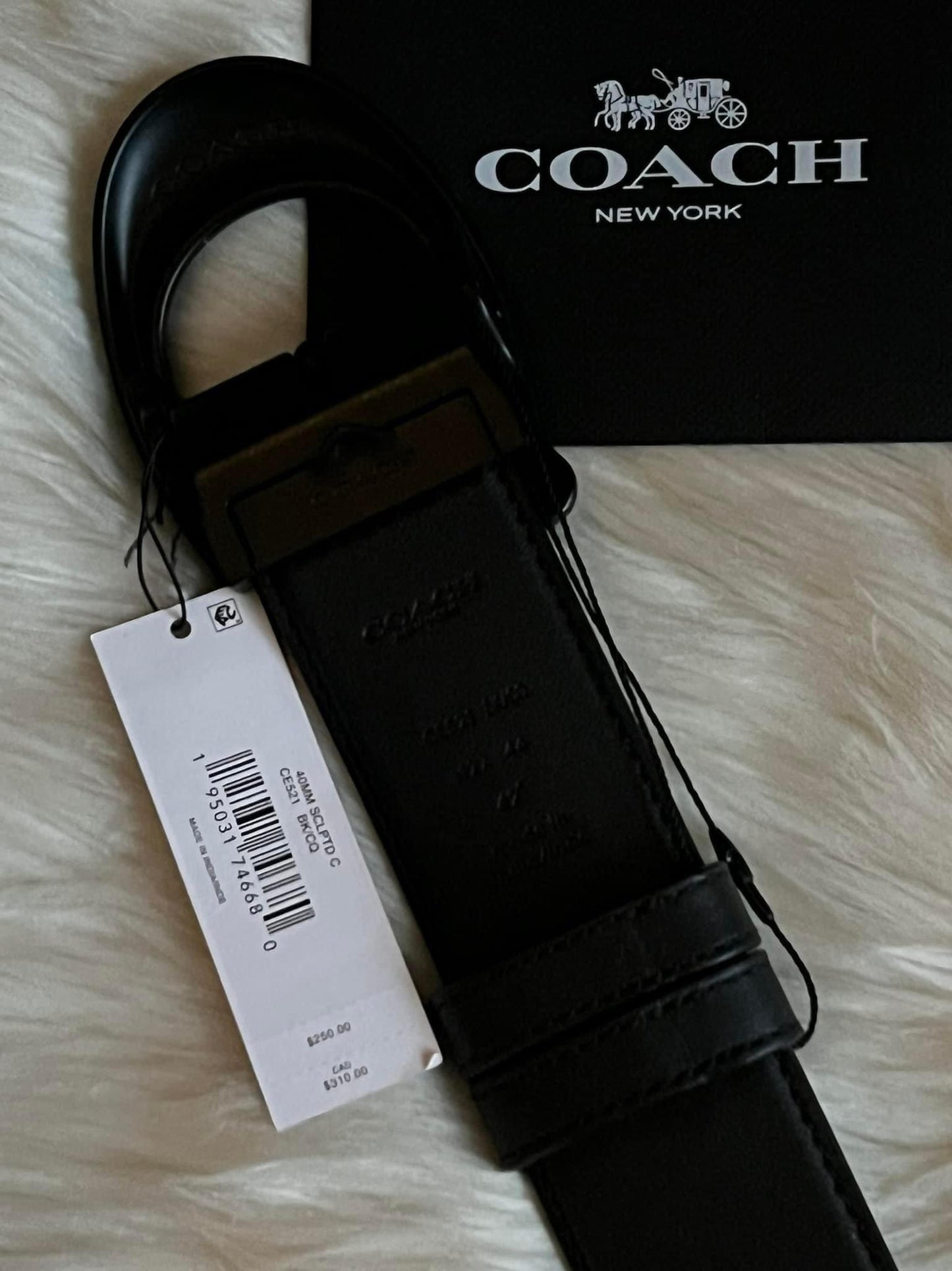 Coach Men’s Sculpted C Buckle Cut To Size