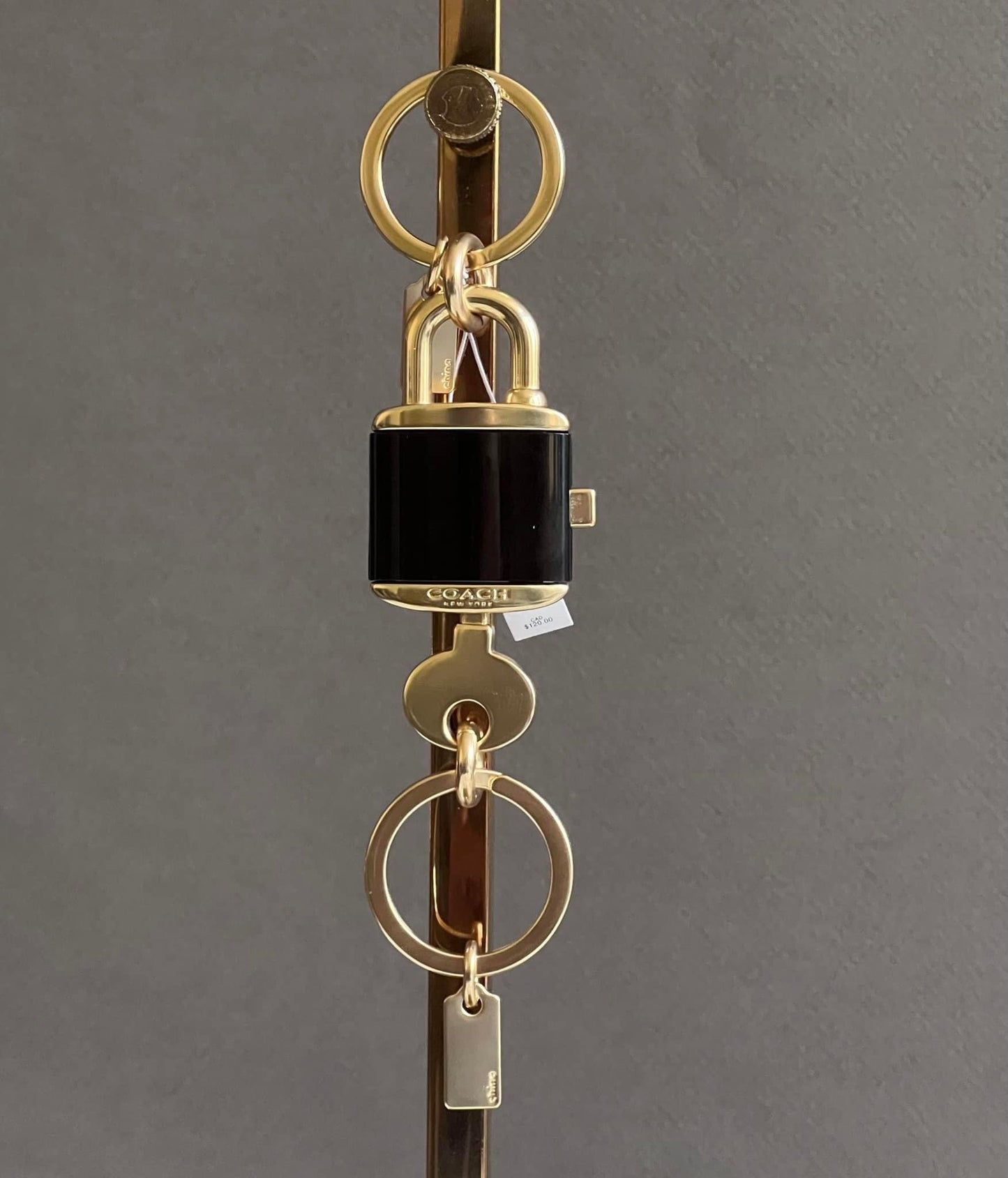 Coach Lock And Key Bag Charm Key Ring