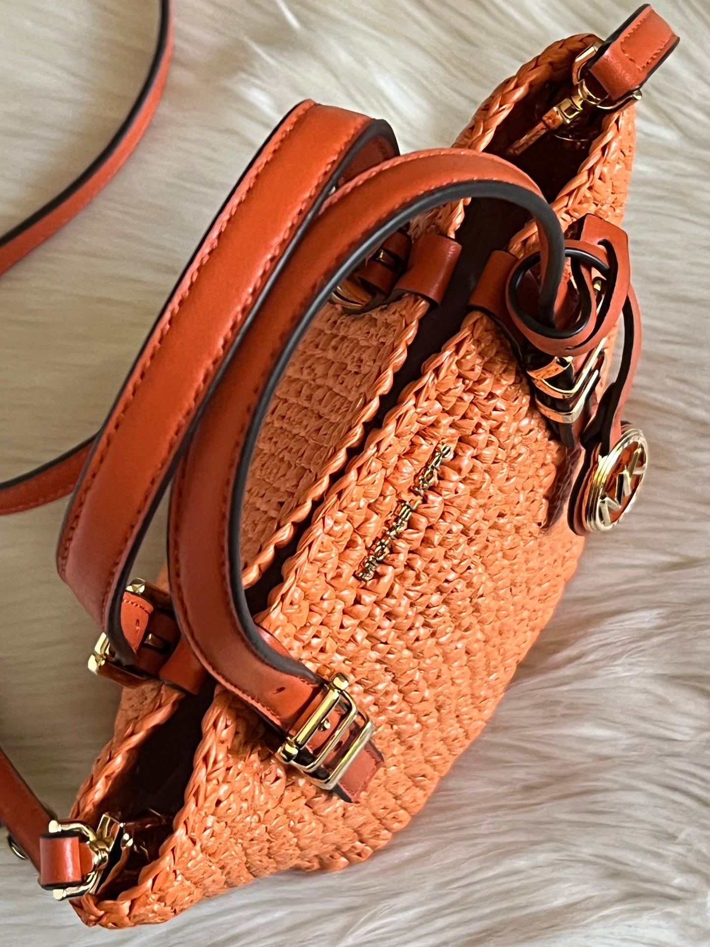 Michael Kors Quinn Extra-Small Crocheted Crossbody Bag