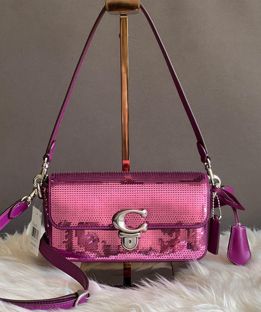 Coach Studio Baguette Bag with Sequins