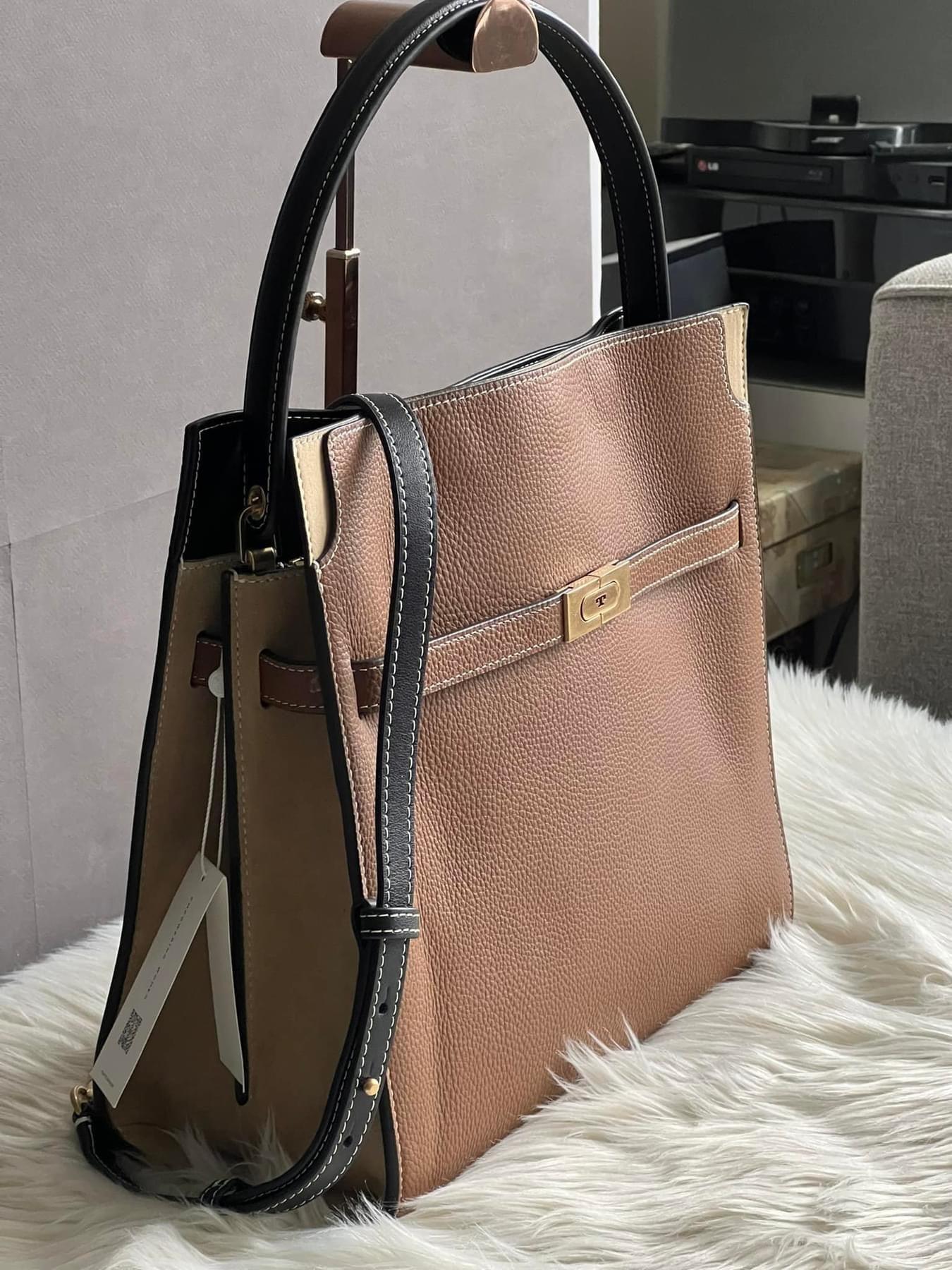 Tory Burch Lee Radziwill Pebbled Double Bag