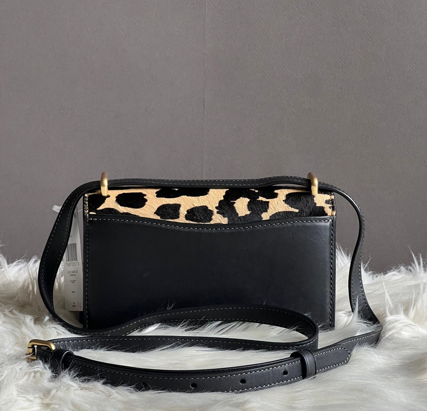 Coach Bandit Crossbody in Haircalf with Leopard Print