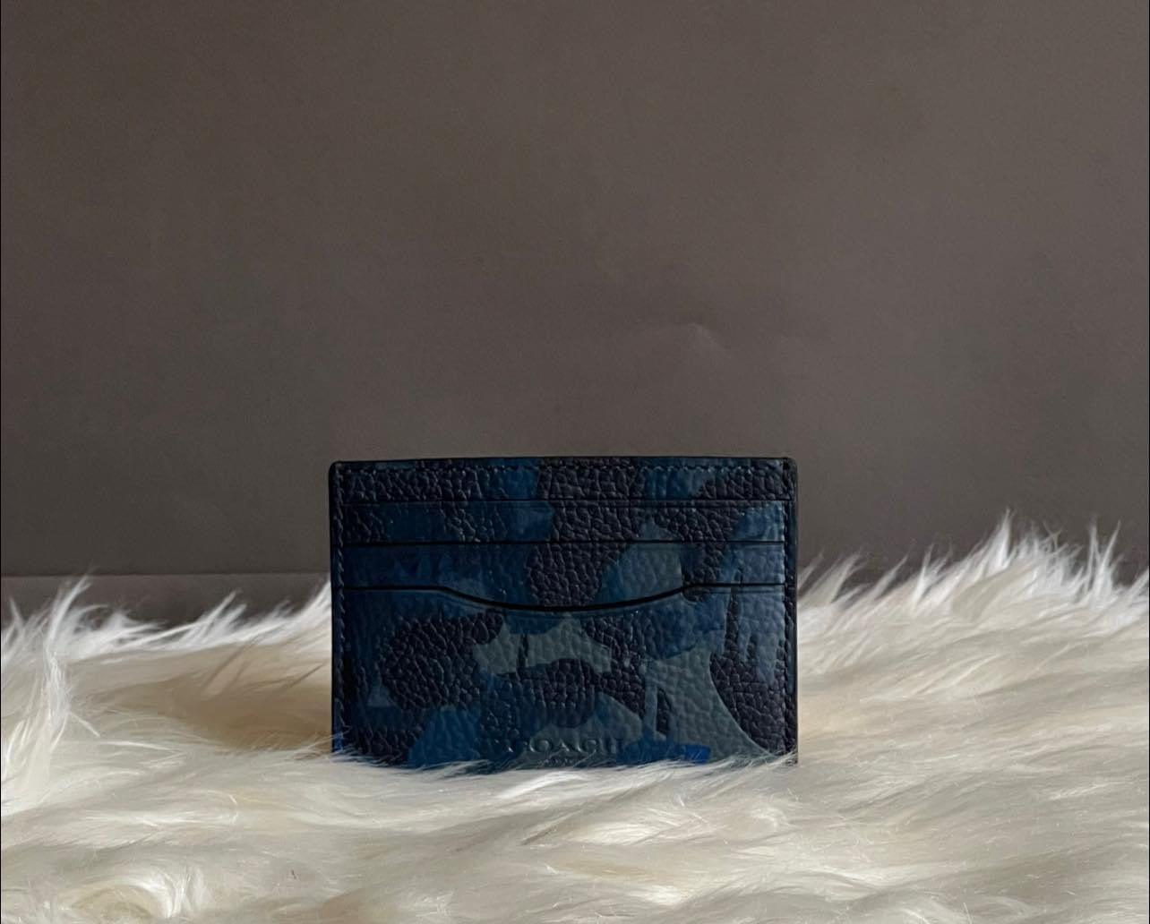 Coach Card Case with Camo Print