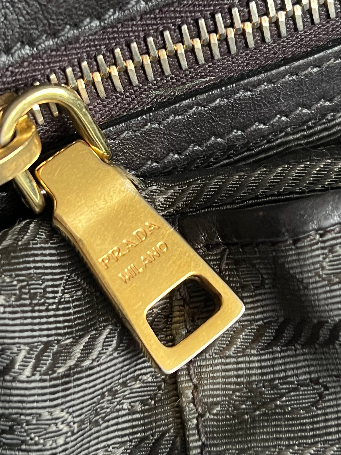 Prada Tessuto Gaufre Nylon Ruched Bag
