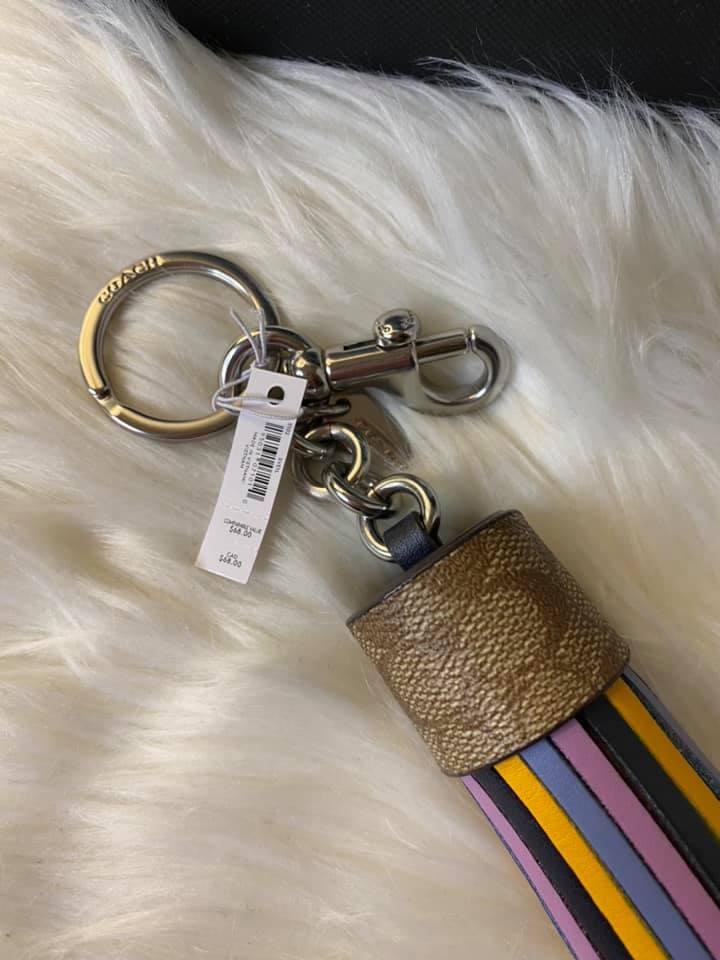 Coach Colorblock Bag Charm in Signature Canvas