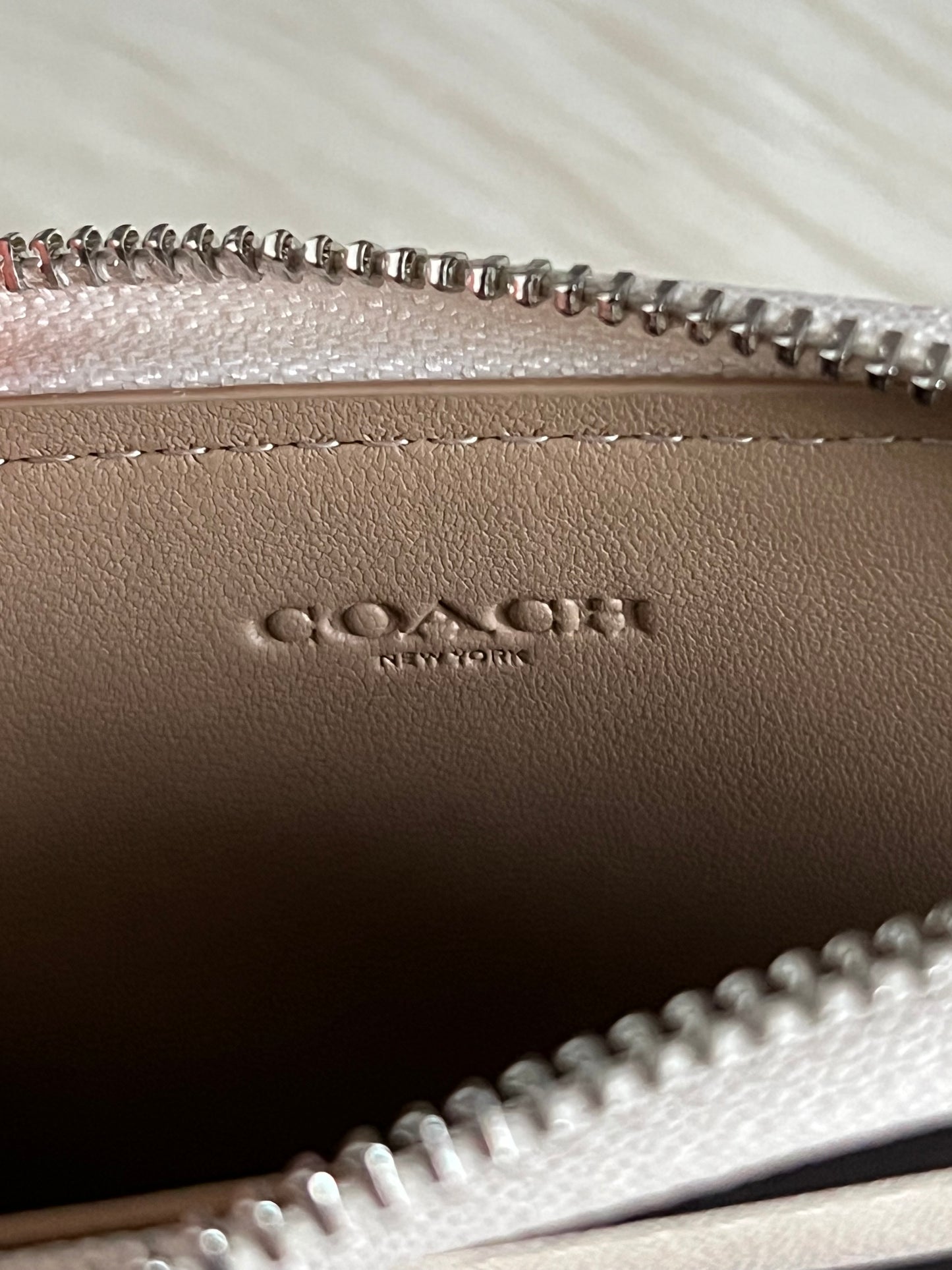 Coach Zip Card Case In Star Print