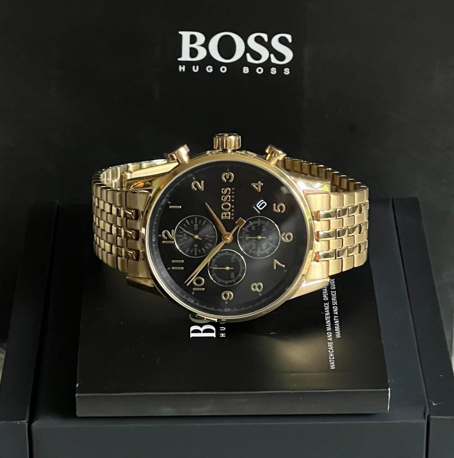 Hugo Boss Men’s Gold Navigator Chronograph Watch