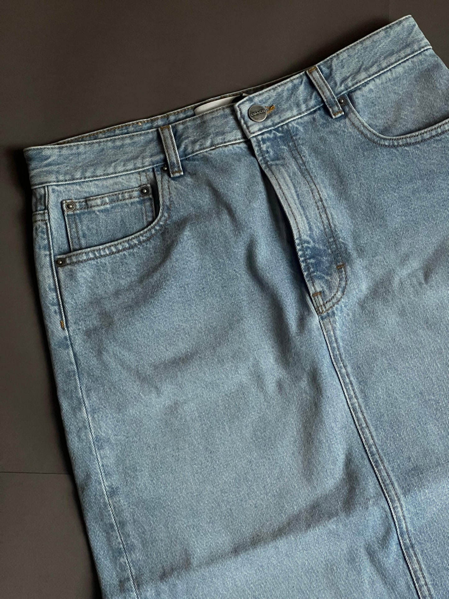 Coach Long Denim Skirt