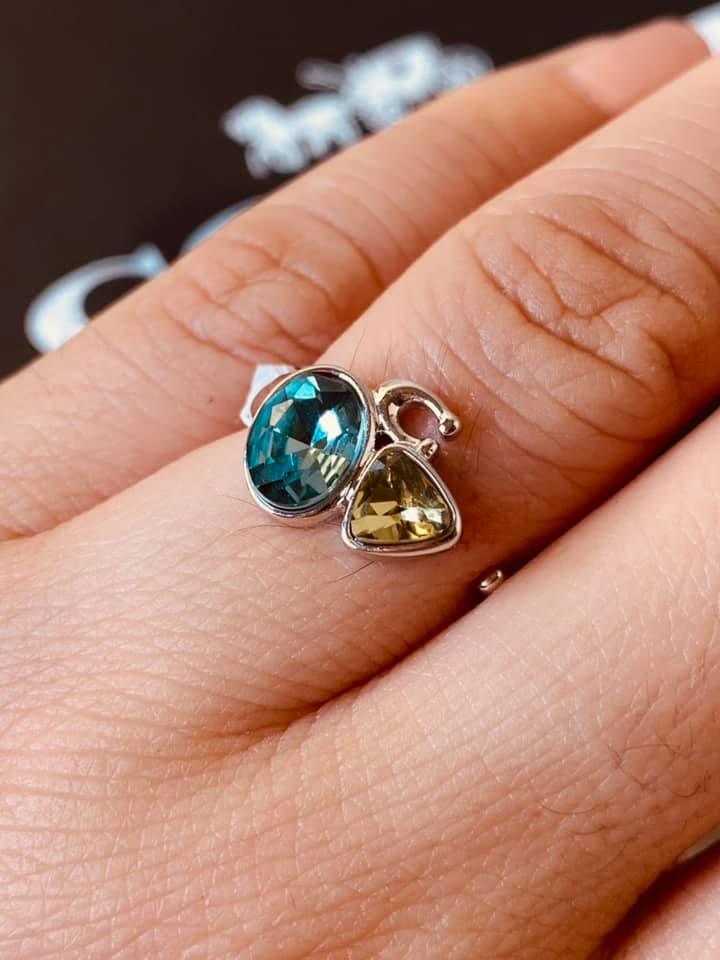 Coach Signature Crystal Cluster Ring