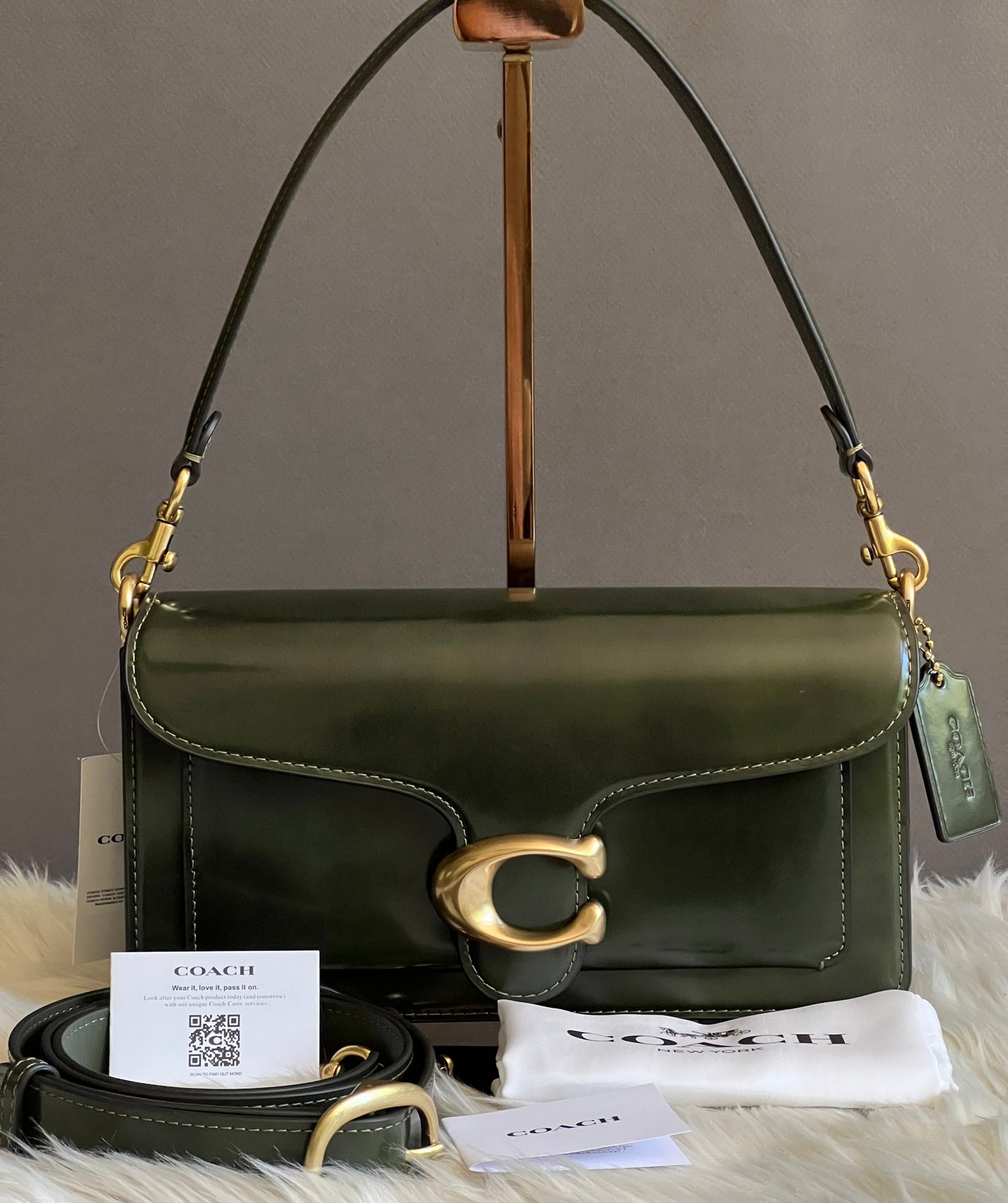 Coach Tabby Shoulder Bag 26 in Spazzolato Leather