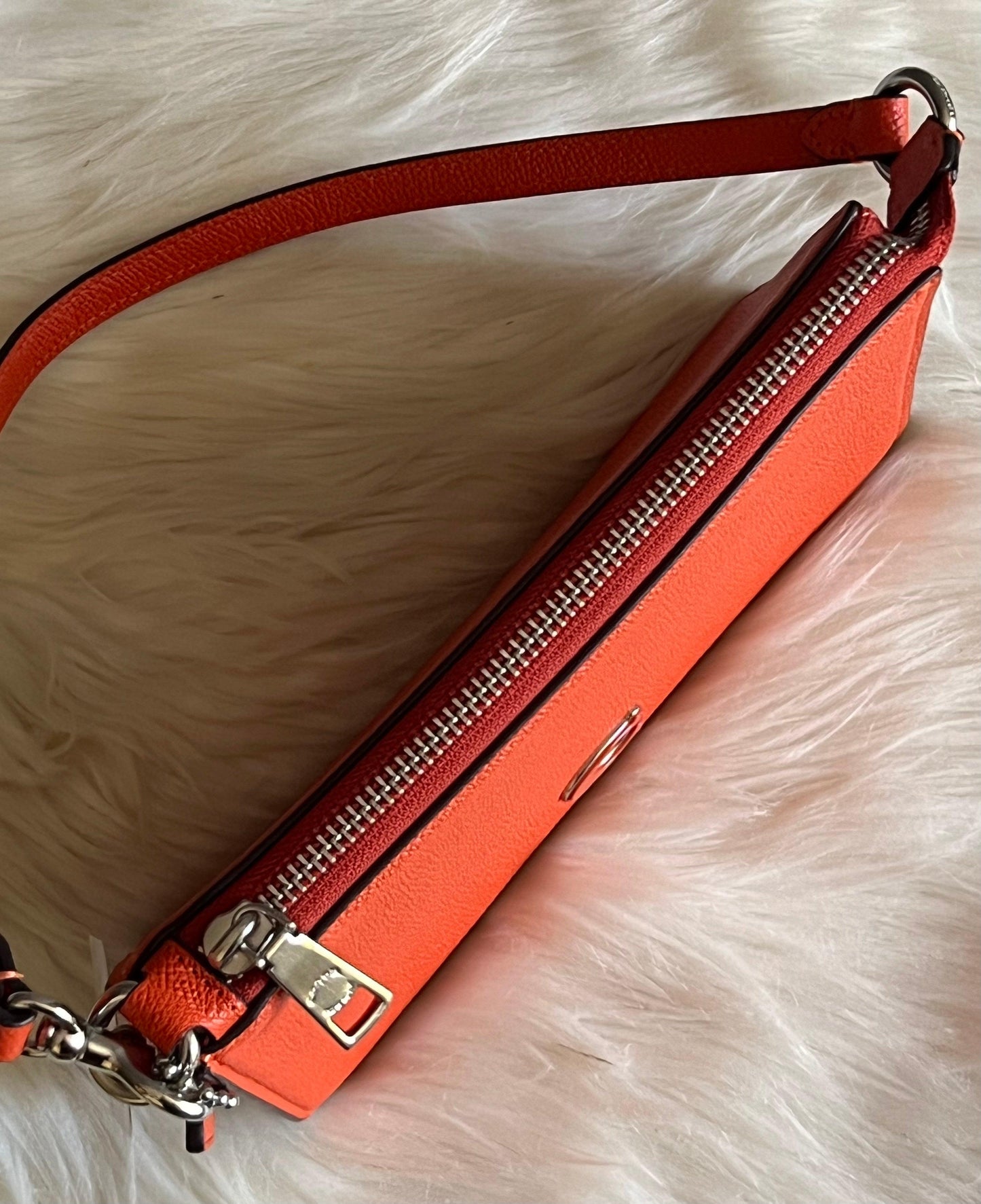 Coach Pouch Bag with Signature Canvas Detail