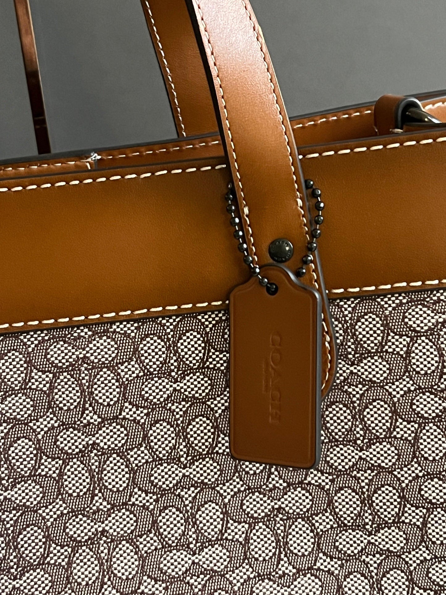 Coach Field Tote 40 in Micro Signature Jacquard