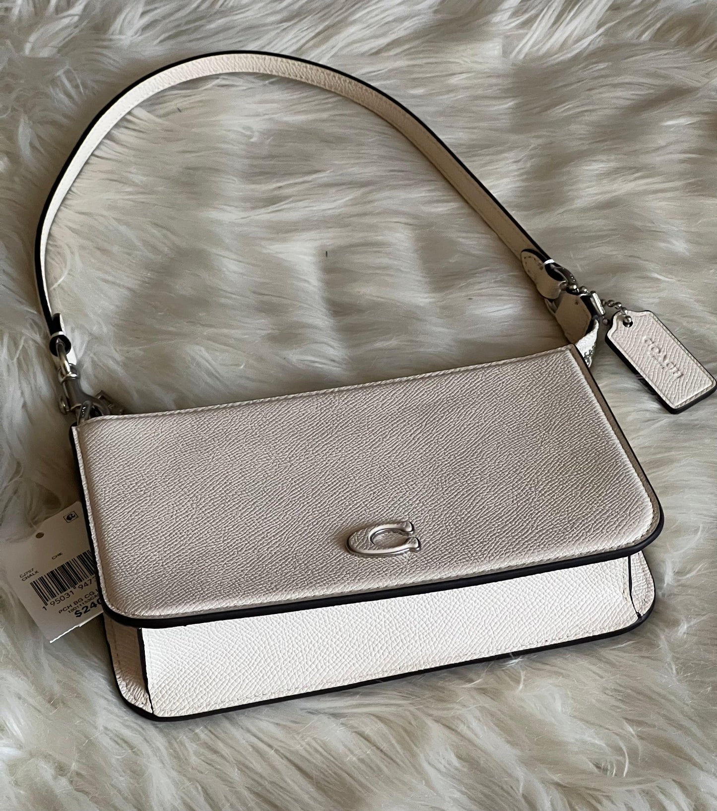 Coach Pouch Bag with Signature Canvas Detail