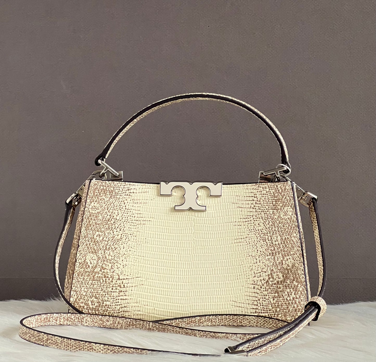 Tory Burch Eleanor Lizard Mini Satchel