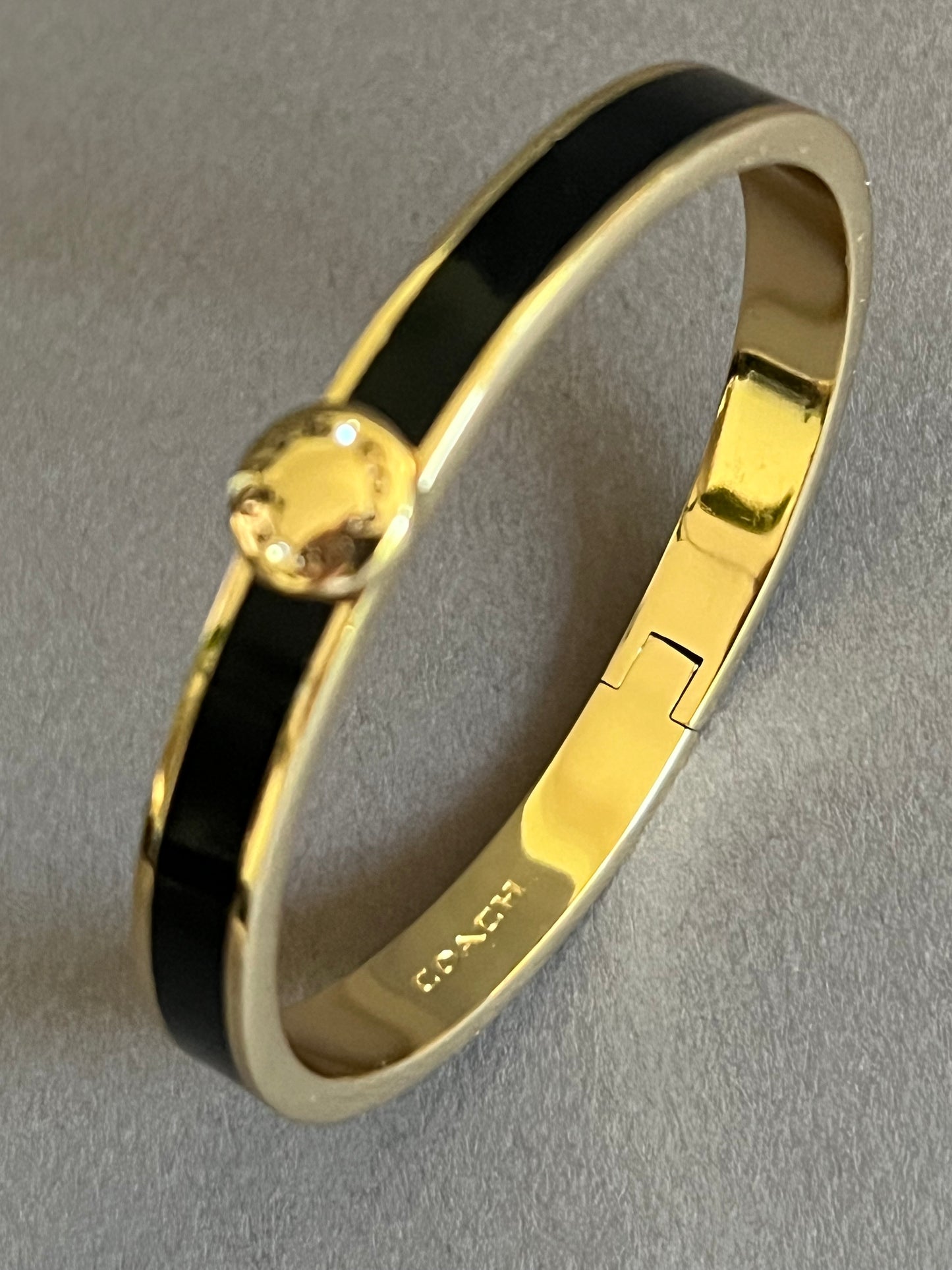 Coach Rivet Enamel Hinged Bangle