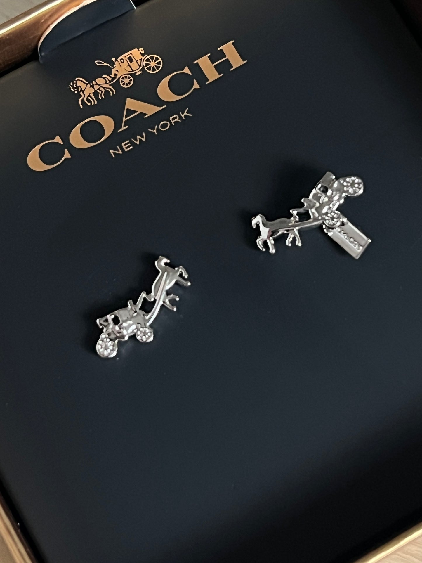 Coach Horse and Carriage Earrings