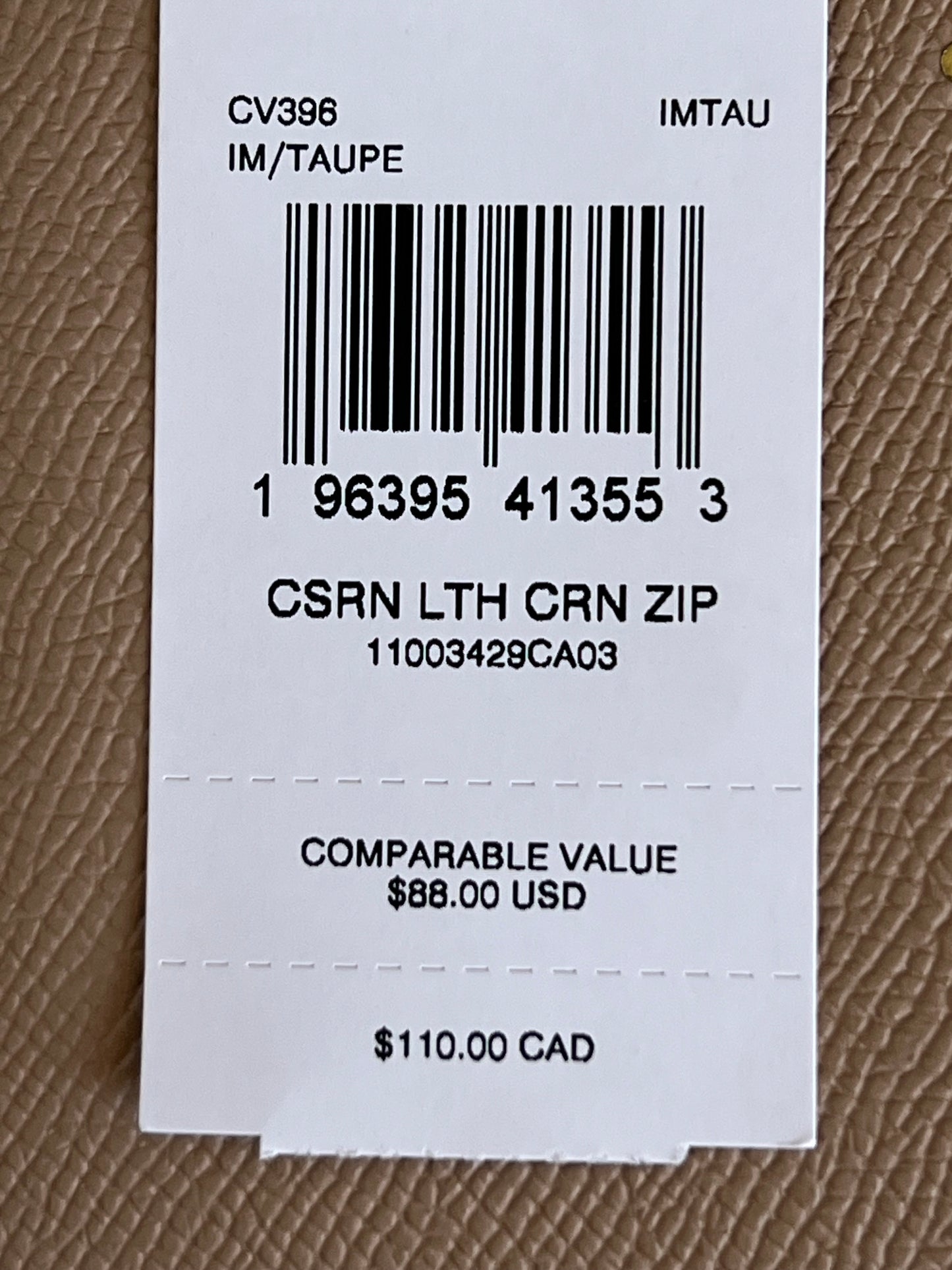 Coach Corner Zip Wristlet