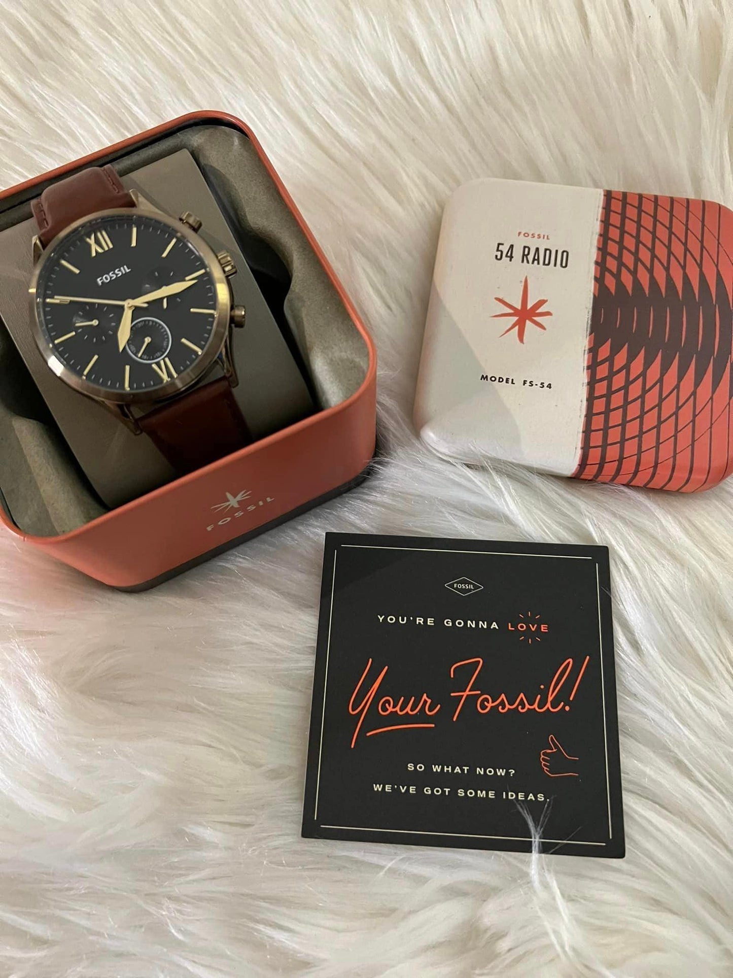 Fossil Men’s Fenmore Midsize Multifunction Brown Leather Watch