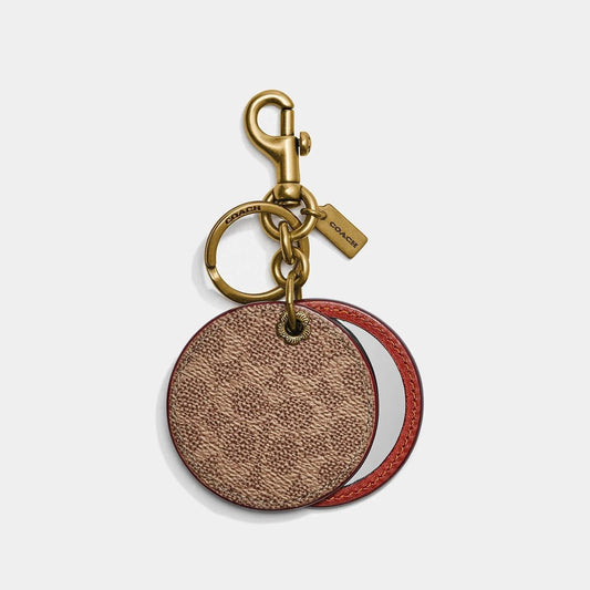 Coach Mirror Bag Charm in Signature Canvas