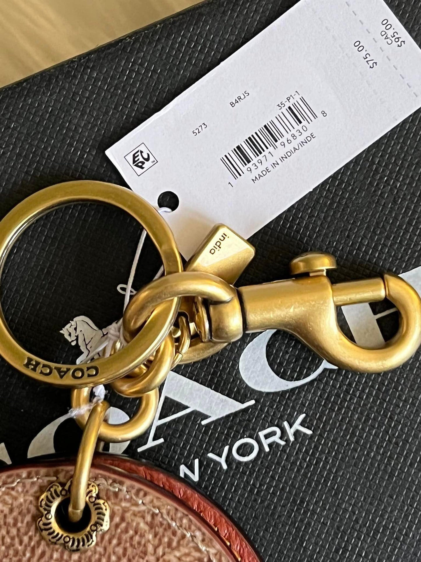 Coach Mirror Bag Charm in Signature Canvas