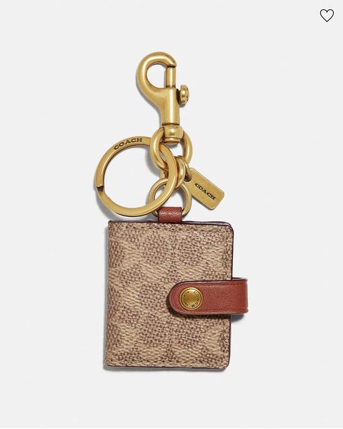 Coach Picture Frame Bag Charm in Signature Canvas