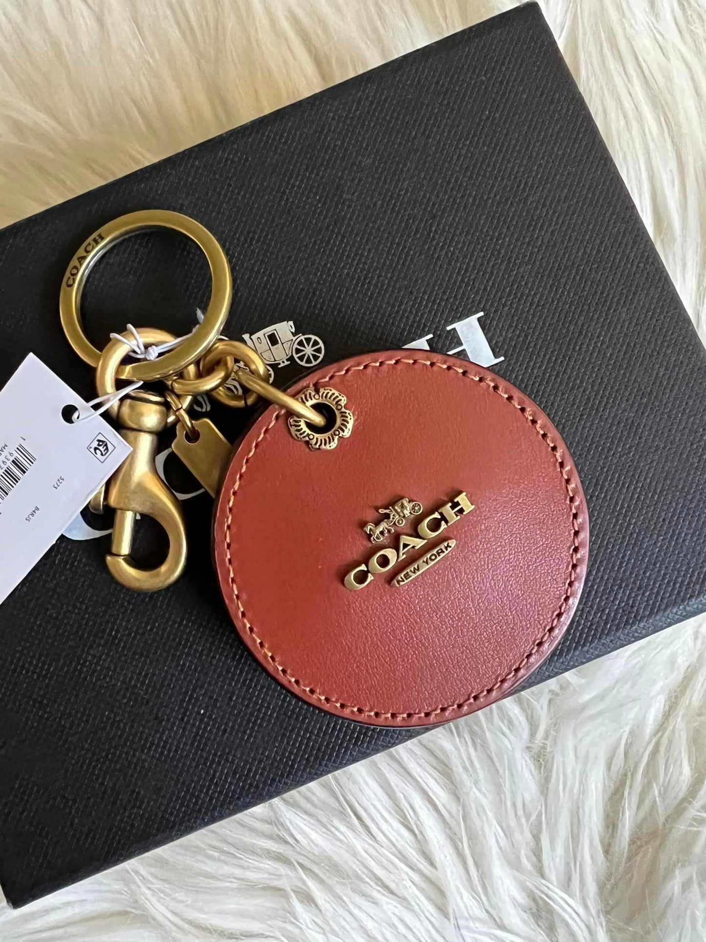 Coach Mirror Bag Charm in Signature Canvas