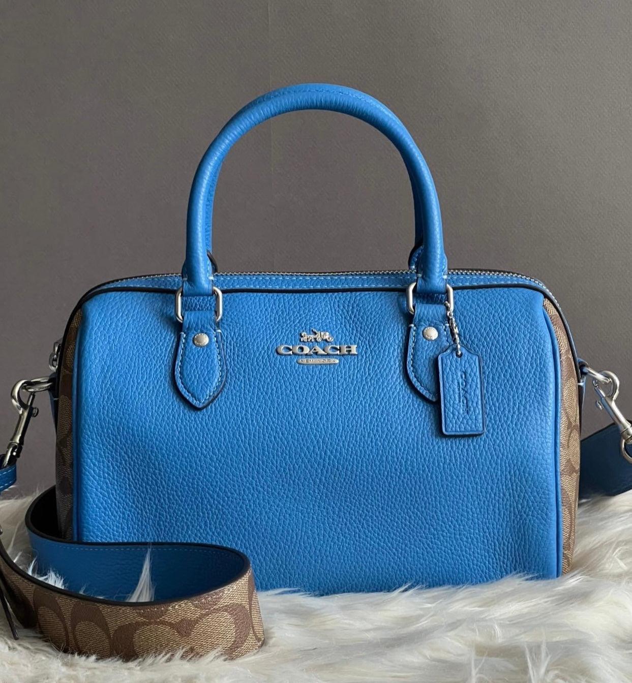 Coach Rowan Satchel with Signature Canvas Detail