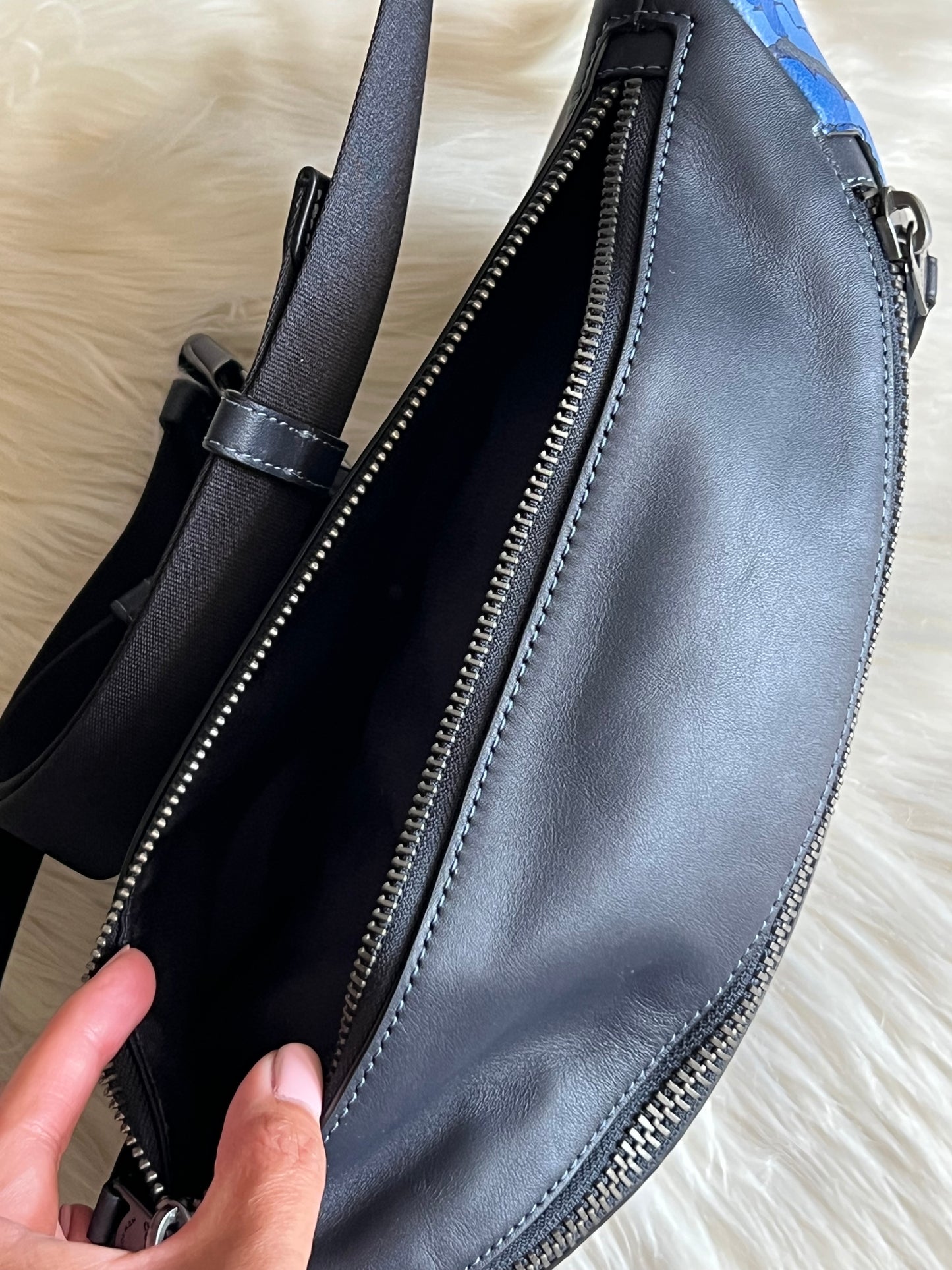 Coach Warren Belt Bag with Plaid Print