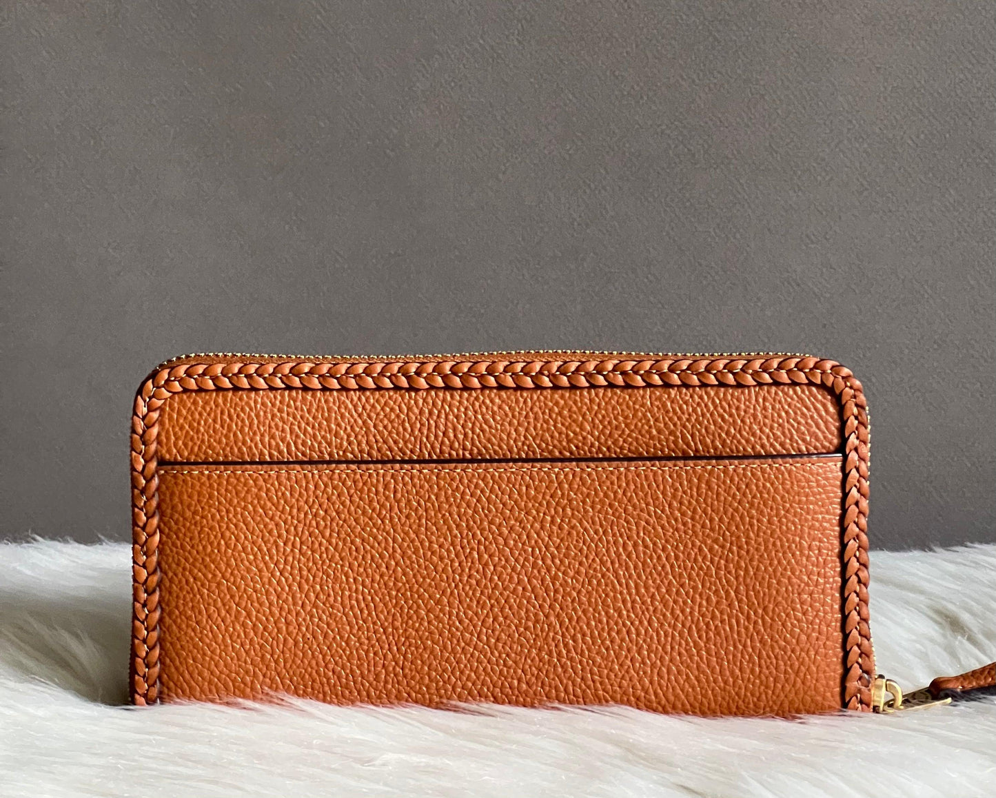 Coach Accordion Zip Wallet with Braid