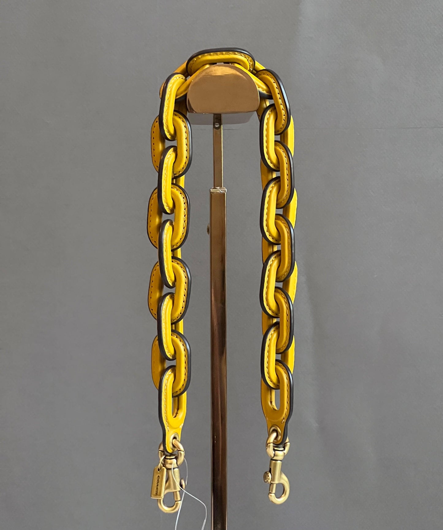 Coach Leather Covered Short Chain Strap