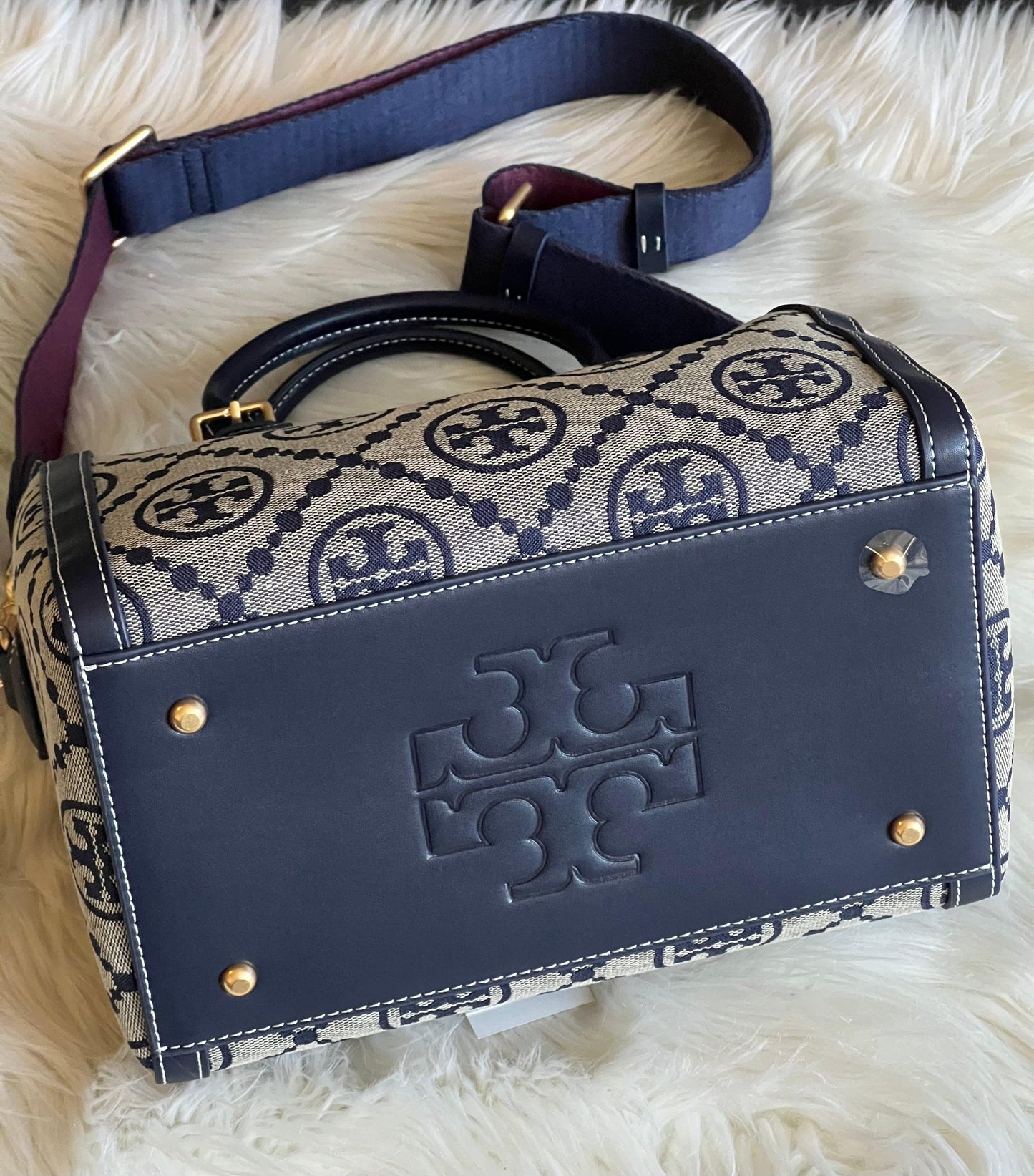 Tory Burch Monogram Jacquard Barrel Bag