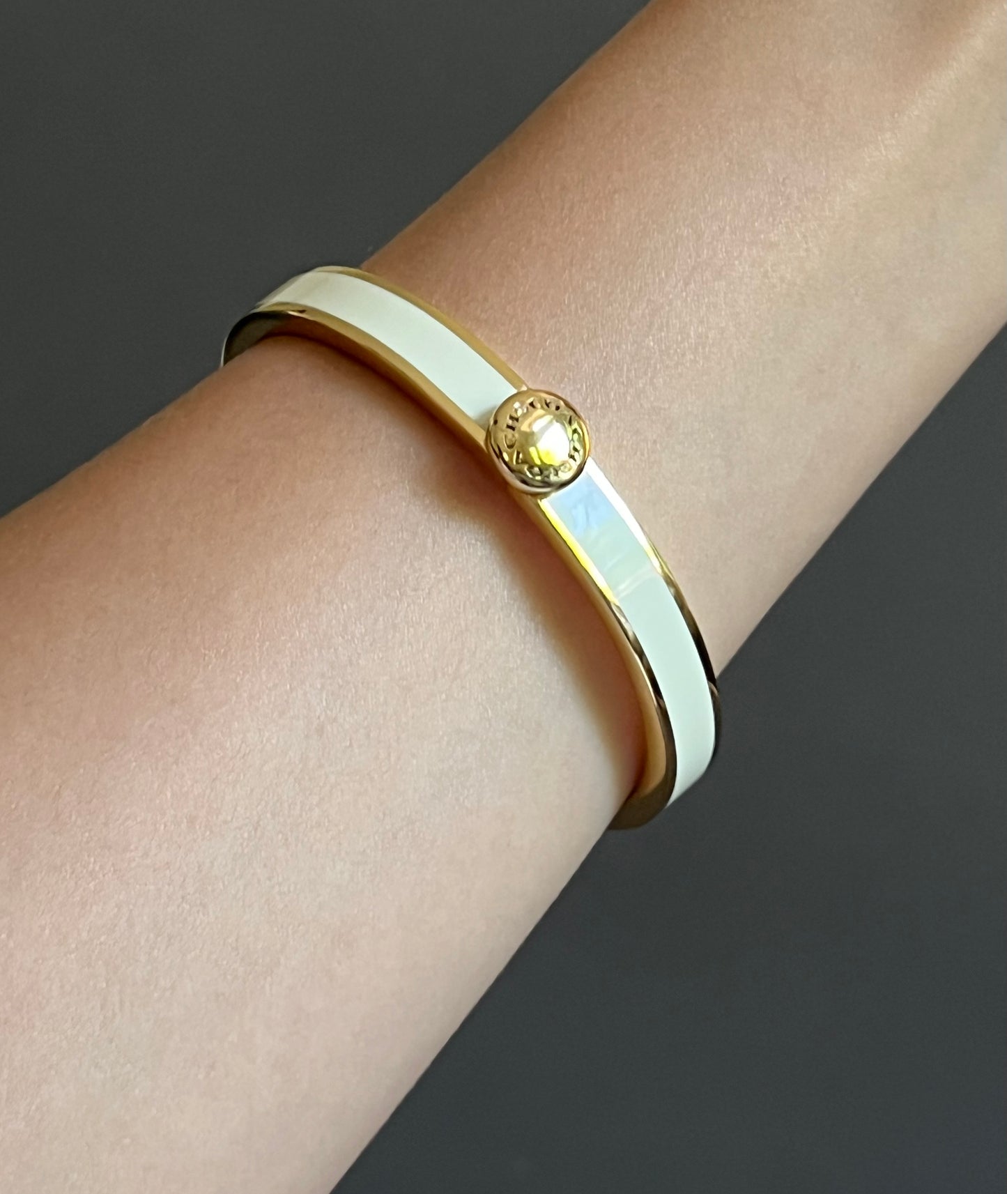 Coach Rivet Enamel Hinged Bangle