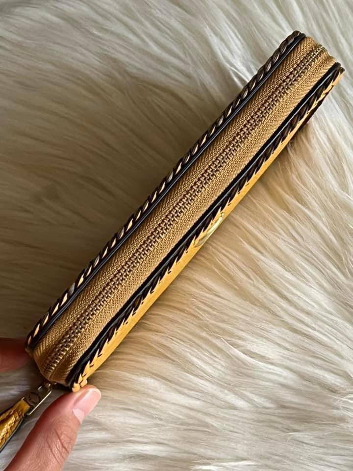 Coach Zip Around Wallet with Braid