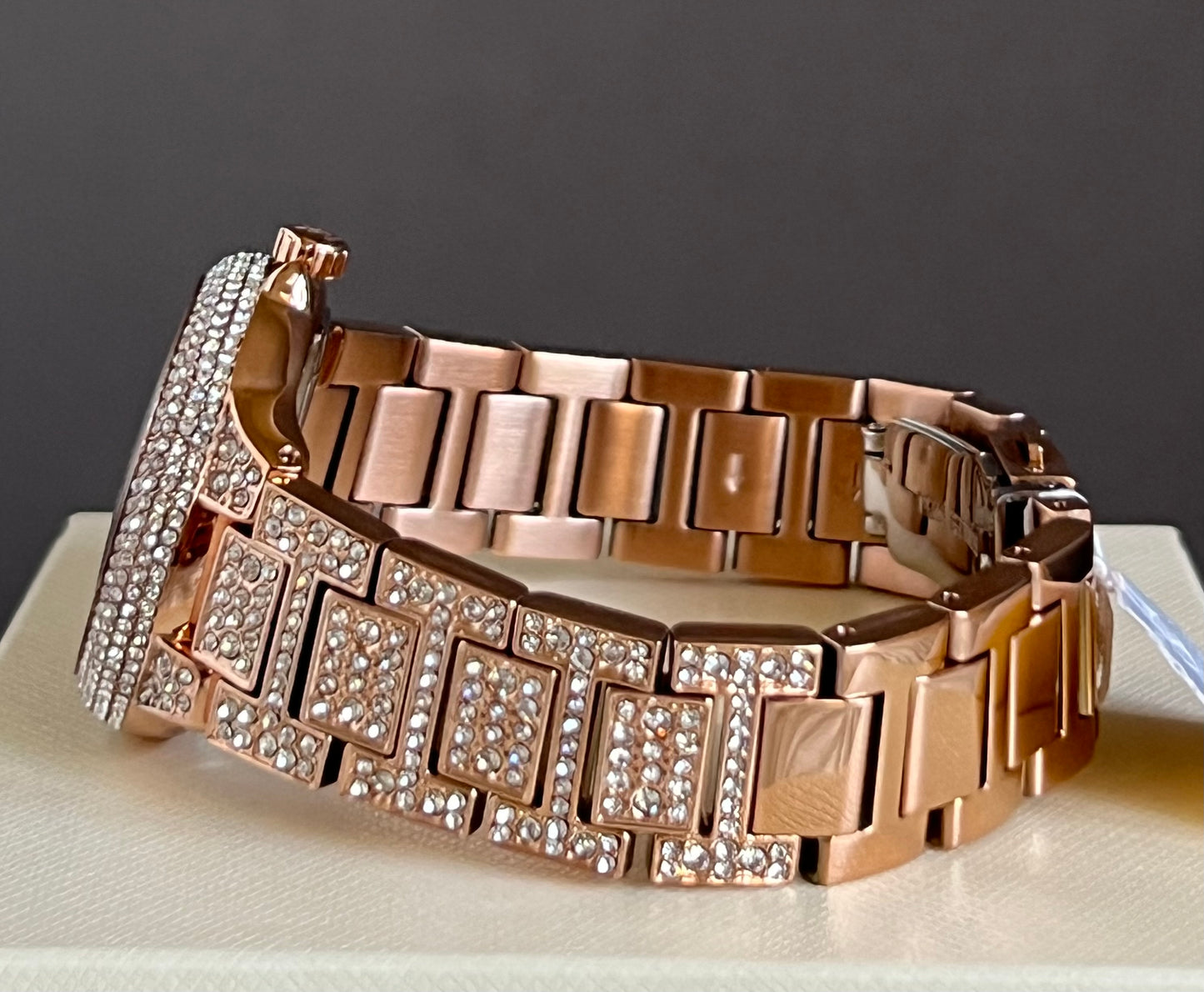 Michael Kors Women’s Mini Camille Pavé Rose Gold-Tone Watch