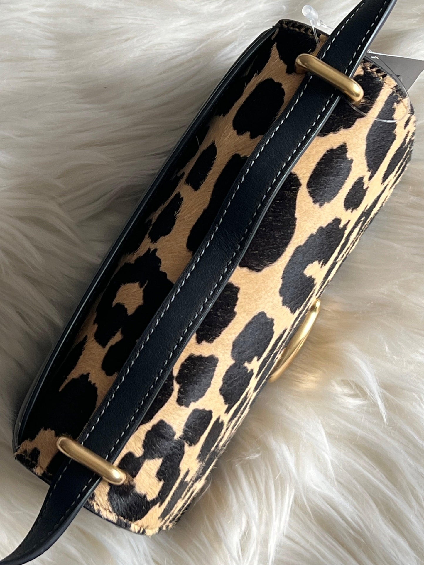 Coach Bandit Crossbody in Haircalf with Leopard Print