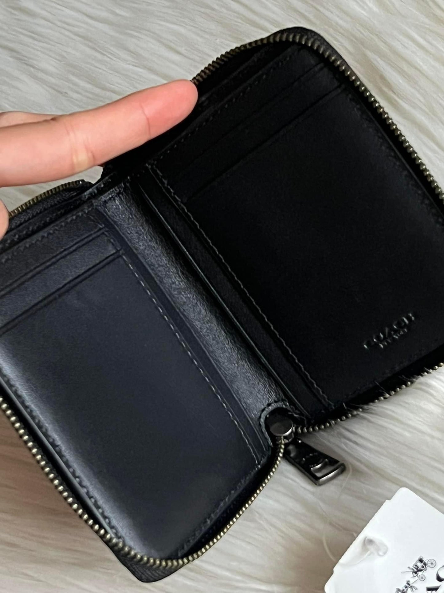 Coach Small Zip Around Wallet With Quilting