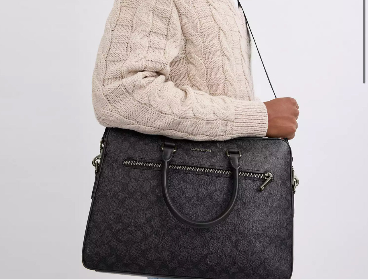 Coach Ethan Slim Brief In Signature Canvas