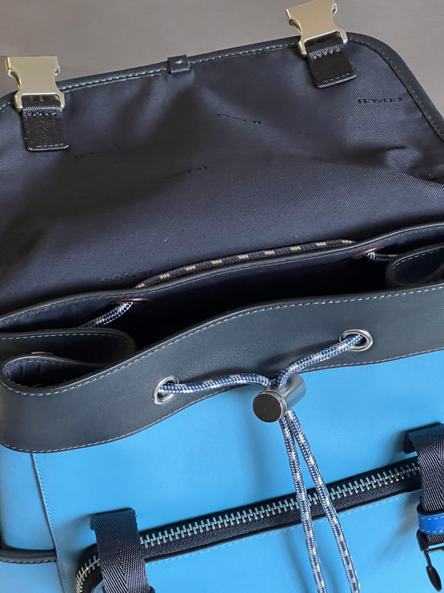 Coach League Flap Backpack in Colorblock