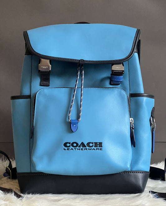 Coach League Flap Backpack in Colorblock