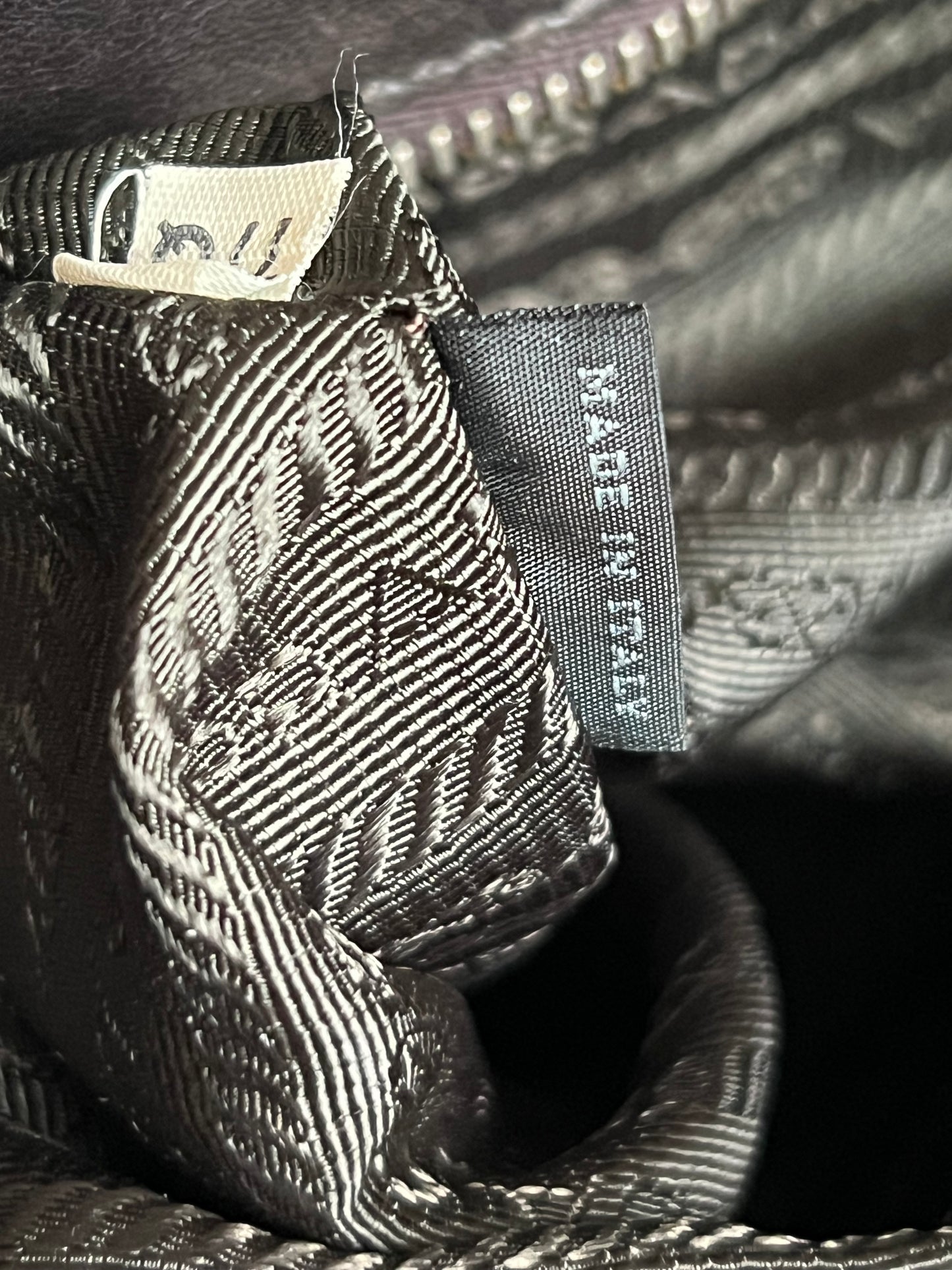 Prada Tessuto Gaufre Nylon Ruched Bag